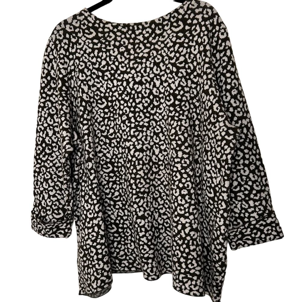 Cynthia Rowley leopard print sweater - super soft & cozy size 1X - Picture 1 of 9